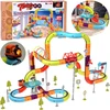 Jokomisiada MAGNETIC BLOCKS Magnetic track for trains - 114pcs DIY train ZA6578