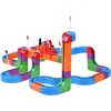 Jokomisiada Magnetic Building Blocks: Magnetic Train Track – 114-Piece DIY Train Set ZA6281
