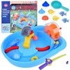 Jokomisiada Mėlyna water table with mill wheel + fishing accessories ZA5566
