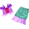 Jokomisiada Mermaid Costume for Girls with Top and Shimmering Fish-Scale Skirt ZA6382