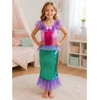 Jokomisiada Mermaid Costume for Girls with Top and Shimmering Fish-Scale Skirt ZA6382