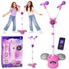 Jokomisiada Microphone x2 on an adjustable stand KARAOKE SET for children IN0192