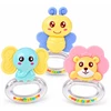 Jokomisiada Rattle and teether 2 in 1 - set of 3. Elephant, bee and lion ZA6626