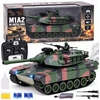 Jokomisiada Remote-Controlled RC Abrams M1A1 Tank Smoke Sound Lights 45 cm RC0770