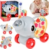 Jokomisiada Sensory ELEPHANT on wheels for toddlers - rustling, sliding ZA6342