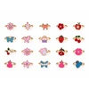 Jokomisiada Set of rings for girls, 36 pieces. Jewelry in a box ZA6586