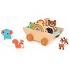 Jokomisiada Wooden cart with 7 animals to pull ZA6168