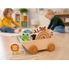 Jokomisiada Wooden cart with 7 animals to pull ZA6168