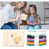 Jokomisiada Wooden Montessori Interlacing – Set of 4 Templates + Embroidery Thread ZA6543