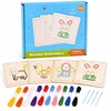 Jokomisiada Wooden Montessori Interlacing – Set of 4 Templates + Embroidery Thread ZA6543