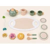 Jokomisiada Wooden tea set PISTACHIO for children, 15 accessories ZA6611