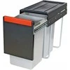 Šiukšliadėžė FRANKE, Cube 30, atidarymas ranka, 20l.+10l.