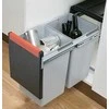 Šiukšliadėžė FRANKE, Cube 30, atidarymas ranka, 20l.+10l.