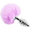 Alive analinis kištukas su uodega Metalinis analinis Fluffy Twist kištukas Lila S