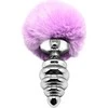 Alive analinis kištukas su uodega Metalinis analinis Fluffy Twist kištukas Lila S