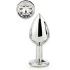 Dream Toys GLEAMING LOVE Sidabrinis PLUG MEDŽIAGA