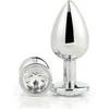 Dream Toys GLEAMING LOVE Sidabrinis PLUG MEDŽIAGA