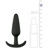 EasyToys Silicone Plug S Juodas - Compact Flexible Intimate Priedas