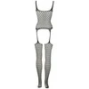 Shots Bodystocking Fence Suspender Net Pattern One Size S-XL Juodas