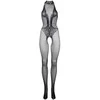 Shots Le Desir Bodystocking Halter Neck Lace &amp; Fishnet S-XL Juodas