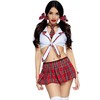 Leg Avenue Costumes Leg Avenue Miss Collegiate Costume Raudona/Baltas M/L - Classic School Style
