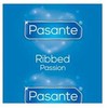 Pasante Healthcare Pasante Ribbed Passion Condoms 144-Pack - Textured, 52mm, Natural Latex