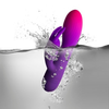Rocks-Off Glo-Girl Violetinė Dual Motor Silicone Rabbit 171mm Atsparus vandeniui