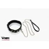 Whips Collections Rinkinys pavadėlio apykaklė natūralios odos smeigės botagai