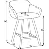 Pusbario kėdė Mey /Anka 06 (Stool 65), Rusvai pilka