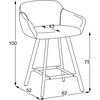 Pusbario kėdė Mey / Eden 20 (Stool 65), Tamsiai pilka