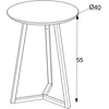 Staliukas Klint 40 / Irony Melamine, Pilkas (marmuro raštas)