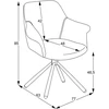 Valgomojo kėdė Pari/Odessa 450-Swivel Conic KD, Samanų žalia