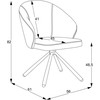 Valgomojo kėdė Patya/Uras 12-Swivel Conic KD, Pilka