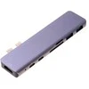 Adapteris 7-in-1 HUB USB-C HDMI 4K SD MacBook Pro / Air - Pilkas