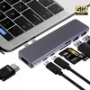 Adapteris 7-in-1 HUB USB-C HDMI 4K SD MacBook Pro / Air - Pilkas