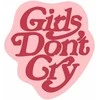Dekoratyvinis minkštas kilimas "Girl's don't cry" 120 x 120 cm - rožinis