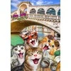 Dėlionė WOODEN CITY Medinis Puzzle su Figūrom - Katės Venecijoje 75 dalys