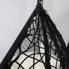 Hanging Cocoon Chair - Juodas su Bežiniu Pagalviu