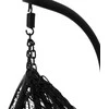 Hanging Cocoon Chair - Juodas su Bežiniu Pagalviu