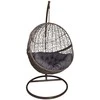 Hanging Cocoon Kėdė su Stovu – Ruda (Pilkas Pagalvė)