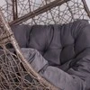 Hanging Cocoon Kėdė su Stovu – Ruda (Pilkas Pagalvė)