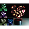 3D LED naktinė lemputė "AŠ TAVE MYLIU" mažoji