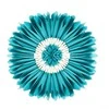 Apvalus pagalvės užvalkalas - Chrysanthemum, mėlyna 45 cm