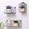 Metalinė siena lentyna LOFT 45 x 13,5 cm - juoda
