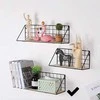 Metalinė siena lentyna LOFT 45 x 13,5 cm - juoda