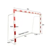 Profesionali futbolo vartai su tinklu 300x200 cm - Raudonai baltas