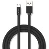 V-tac 1m mikro USB laidas, juodas, laido tipas : medvilninis audinys