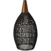 Pakabinamas šviestuvas Rustic Rattan Lempa - 25cm (Juoda)