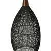 Pakabinamas šviestuvas Rustic Rattan Pakabinama Lempa 35 cm Juoda