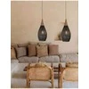 Pakabinamas šviestuvas Rustic Rattan Pakabinama Lempa 35 cm Juoda